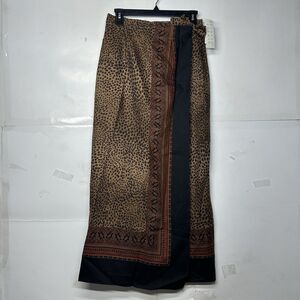 FINITY STUDIO Vintage Women’s Size 10 Silk Skirt Leopard Print NWT 100% Silk